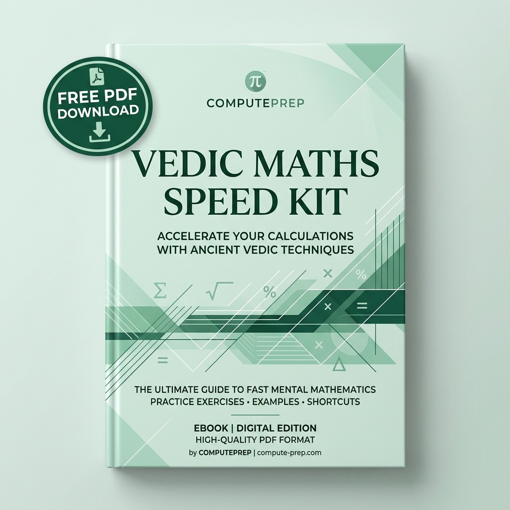 Cover of the free ComputePrep Vedic Maths Speed Kit